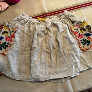 Mini Boden embroidered fall pocket skirt in size 11/12.